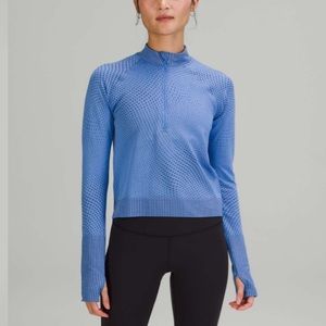 Lululemon Athletica Rest Less Cropped Half-Zip